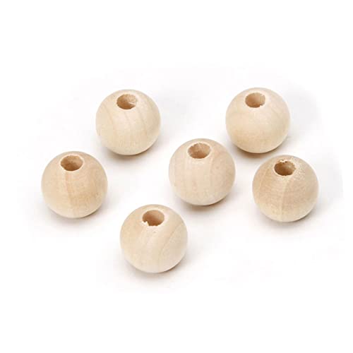 ARTSEWPLY 20 Stück Holzperlen Rund Beads für DIY Schmuck Basteln Armbänder Anhänger Kreative Naturholz Schmuckperlen zum Auffädeln Zubehör für Heimdekoration ARTSEWPLY 20 Stück Holzperlen Rund Beads für DIY Schmuck Basteln Armbänder Anhänger Kreative Naturholz Schmuckperlen zum Auffädeln Zubehör für Heimdekoration von ARTSEWPLY