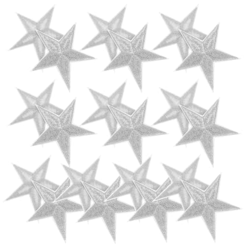 ARTSEWPLY 20 Stück Stern Aufnäher zum Aufbügeln Silber Bestickte Patches für Kleidung Rucksack Hut Jacke Reparatur und Dekoration Vielseitig und Langlebig ARTSEWPLY 20 Stück Stern Aufnäher zum Aufbügeln Silber Bestickte Patches für Kleidung Rucksack Hut Jacke Reparatur und Dekoration Vielseitig und Langlebig von ARTSEWPLY