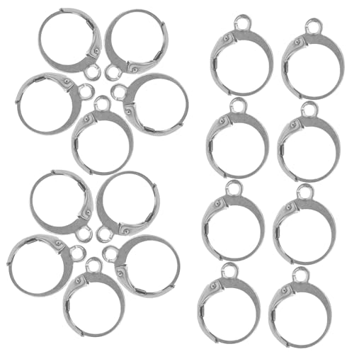 ARTSEWPLY 20 Stück Teiliges Edelstahl Ohrhaken Leichte Glatte Ohrringringe für DIY Schmuckherstellung Langlebig Silberfarbene Beading Hoops für Bastelprojekte und Individuelles ARTSEWPLY 20 Stück Teiliges Edelstahl Ohrhaken Leichte Glatte Ohrringringe für DIY Schmuckherstellung Langlebig Silberfarbene Beading Hoops für Bastelprojekte und Individuelles von ARTSEWPLY