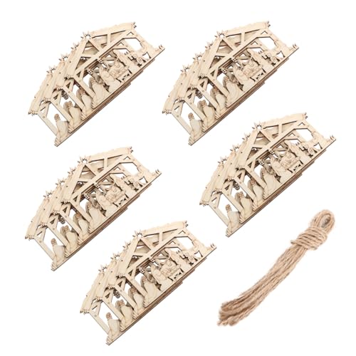 ARTSEWPLY 20 Stück Teiliges Holz christbaumschmuck set mit Hohlem Hausdesign Langlebige Handgefertigte Christliche Weihnachtskrippen anhänger Natürliche Holzdekoration für Festliche ARTSEWPLY 20 Stück Teiliges Holz christbaumschmuck set mit Hohlem Hausdesign Langlebige Handgefertigte Christliche Weihnachtskrippen anhänger Natürliche Holzdekoration für Festliche von ARTSEWPLY