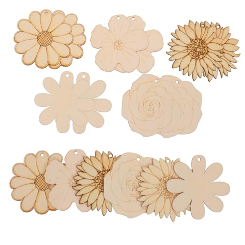 ARTSEWPLY 20 Stück Teiliges Holzblumen Bastelset mit Juteschnur Unvollendete Holzanhänger zum Bemalen und Aufhängen Stabile DIY Blumenformen für Kindergeburtstag Kreative Holzfiguren für ARTSEWPLY 20 Stück Teiliges Holzblumen Bastelset mit Juteschnur Unvollendete Holzanhänger zum Bemalen und Aufhängen Stabile DIY Blumenformen für Kindergeburtstag Kreative Holzfiguren für von ARTSEWPLY