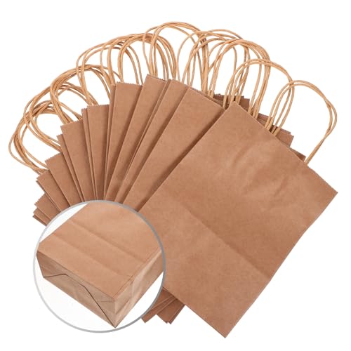 ARTSEWPLY 20 Stück Teiliges Kraftpapier tragetaschen Henkel Stabile Braune Papiertüten für Takeaway Lebensmittel Vielseitig als Geschenkverpackung und Snacktasche von ARTSEWPLY
