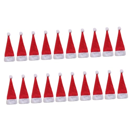 ARTSEWPLY 20 Stück Teiliges Mini Santa Claus Mützen Rote Weihnachtsmützen für Lollipops Kompakte Candy Covers Dekorative Xmas Flaschendeko für Weihnachtsfeier und Geschenke von ARTSEWPLY