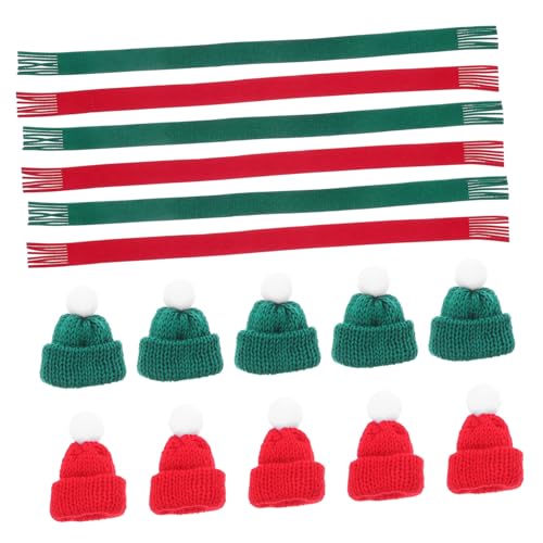 ARTSEWPLY 20 Stück Teiliges Mini Strickset mit Santa Mütze und Winzigem Schal Weiches Strapazierfähiges Material Leichtes Bastelzubehör für DIY Dekorationen Puppen Flaschen ARTSEWPLY 20 Stück Teiliges Mini Strickset mit Santa Mütze und Winzigem Schal Weiches Strapazierfähiges Material Leichtes Bastelzubehör für DIY Dekorationen Puppen Flaschen von ARTSEWPLY
