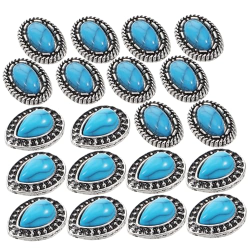 ARTSEWPLY 20 Stück Teiliges Retro Nail Art Charms aus Legierung und Harz Ovale Vintage Nail Decorations für Maniküre Einzigartige Nagel Deko mit Stilvollem Hochwertigem Finish von ARTSEWPLY
