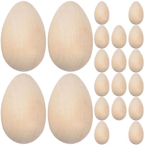 ARTSEWPLY 20 Stück Unlackierte Holzeier für DIY Ostern Dekoration Realistische Holz Eier für Basteln für Kunstprojekte und Zuhause Deko ARTSEWPLY 20 Stück Unlackierte Holzeier für DIY Ostern Dekoration Realistische Holz Eier für Basteln für Kunstprojekte und Zuhause Deko von ARTSEWPLY