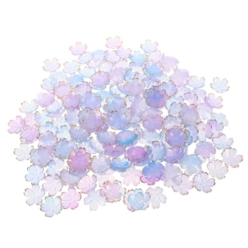ARTSEWPLY 200 Stück Acryl Perlkappen Blütenform mit Farbverlauf Leichte Langlebige Schmuck Spacer Caps für DIY Halsketten Armbänder Haarspangen und Kreative Bastelprojekte von ARTSEWPLY