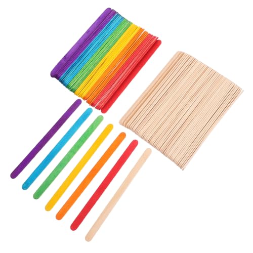 ARTSEWPLY 200 Stück Bunte Jumbo Bastelstäbchen Holz Vielseitig Einsetzbar für Diy Projekte Kreative Kunst im Klassenzimmer und Zuhause Robust und Sicher für Fördert Kreativität und von ARTSEWPLY