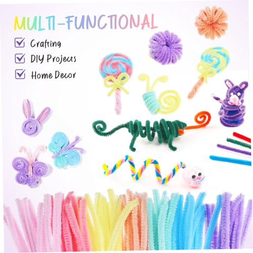 ARTSEWPLY 200 Stück Chenilledraht Bastelstäbe Lange Weiche Plüsch twisting Sticks Bunte Dicke Fuzzy Craft Stems für DIY Bastelprojekte Flexible Kreative Biegeplüsch Stäbe ARTSEWPLY 200 Stück Chenilledraht Bastelstäbe Lange Weiche Plüsch twisting Sticks Bunte Dicke Fuzzy Craft Stems für DIY Bastelprojekte Flexible Kreative Biegeplüsch Stäbe von ARTSEWPLY