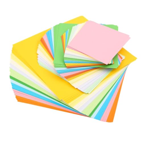 ARTSEWPLY 200 Stück Origami Papier Bunt Doppelseitig Fluoreszierendes Bastelpapier für DIY Kindergarten Bastelset Umweltfreundliches Faltpapier für Kreative Kunstprojekte und Handarbeit von ARTSEWPLY