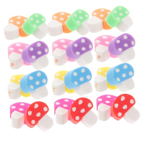 ARTSEWPLY 200 Stück Polymer Clay Pilz Spacer Perlen DIY Bastelperlen für Armband Halskette Schmuckherstellung Kleine Bunte Perlen zum Auffädeln und Basteln von ARTSEWPLY