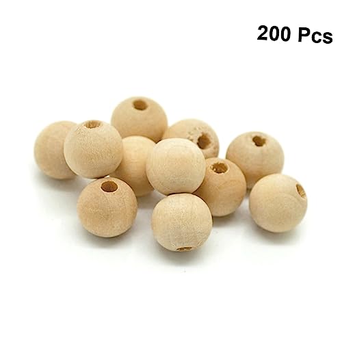 ARTSEWPLY 200 Stück Runde Holzperlen Naturfarbe Spacer für DIY Schmuckprojekte Basteln und Armbänder Hochwertigem Holz Gefertigt von ARTSEWPLY