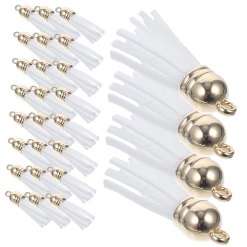 ARTSEWPLY 200 Stück Weiße Kunstleder Quasten Anhänger für Schlüsselanhänger Taschen Charms DIY Schmuck Basteln Zubehör Langlebig Weich Geeignet für Armbänder Lesezeichen Verzierungen ARTSEWPLY 200 Stück Weiße Kunstleder Quasten Anhänger für Schlüsselanhänger Taschen Charms DIY Schmuck Basteln Zubehör Langlebig Weich Geeignet für Armbänder Lesezeichen Verzierungen von ARTSEWPLY