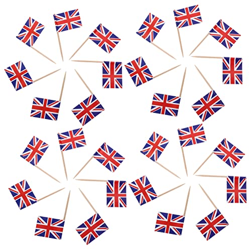 ARTSEWPLY 200 Stück Zahnstocher Fähnchen Papier Dekorative Cupcake Toppers Mehrzweck Tortendeko für Geburtstag Dessert Party Kuchen und Eis Geeignet von ARTSEWPLY