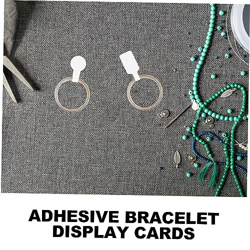 ARTSEWPLY 200Stücke Selbstklebende Schmuckpreisschilder Leere Displaykarten für Halsketten Ohrringe und Ringe Quadrat und Rundkopf Tags für Schmuckverpackung von ARTSEWPLY