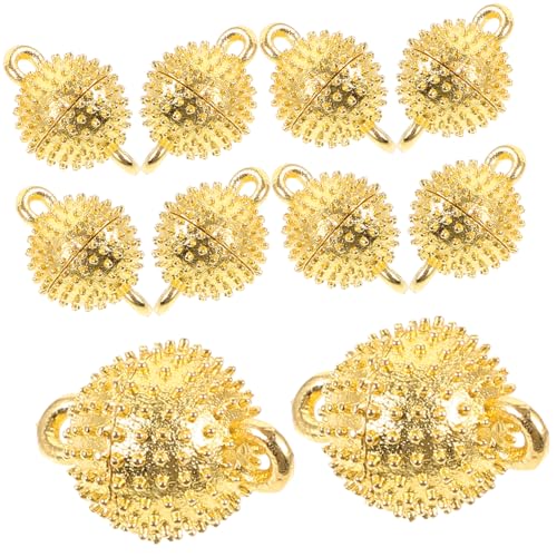 ARTSEWPLY 20Stücke Magnetverschluss Für Schmuck DIY Halsketten Armbänder Magnetische Schnalle Für Kettenverschlüsse Goldene Runde Verschlüsse Für Basteln von ARTSEWPLY