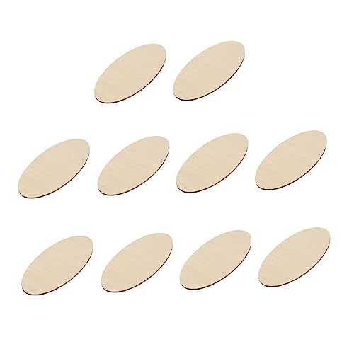 ARTSEWPLY 20Stücke Ovale Holzscheiben Unbehandelt für DIY Bastelprojekte Glatte Holzplatten für Gravieren Dekorieren Umweltfreundliches Bastelzubehör für Feste von ARTSEWPLY