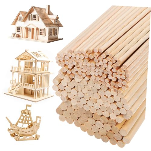 ARTSEWPLY 215 Stk. Unbearbeitete Runde Birkenholz Dübel Teiliges Vielseitige Holzstäbe zum Basteln Modellbau DIY Dekoration ARTSEWPLY 215 Stk. Unbearbeitete Runde Birkenholz Dübel Teiliges Vielseitige Holzstäbe zum Basteln Modellbau DIY Dekoration von ARTSEWPLY