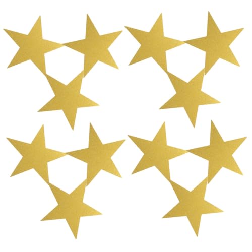 ARTSEWPLY 24 Stück Doppelseitige Glitzernde Goldene Stern Ausschnitte aus Papier für Klassenzimmer und Veranstaltungsdekorationen Kreatives Basteln und Diy Projekte von ARTSEWPLY