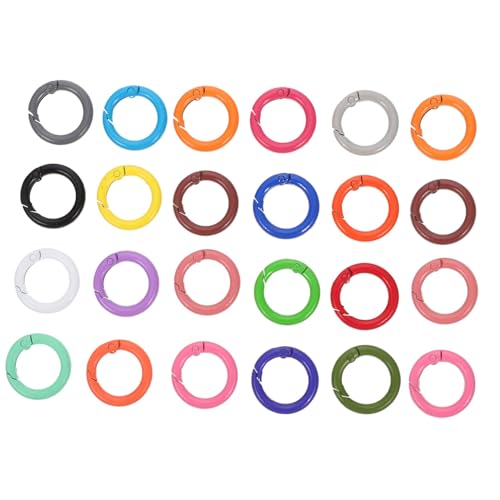 ARTSEWPLY 24 Stück Teiliges Bunte Runde Metall Schlüsselringe Robuste Federringe aus DIY Karabiner Clips für Taschen Geldbörsen und Schlüsselanhänger Schnelle Befestigung Zufällige Farbe ARTSEWPLY 24 Stück Teiliges Bunte Runde Metall Schlüsselringe Robuste Federringe aus DIY Karabiner Clips für Taschen Geldbörsen und Schlüsselanhänger Schnelle Befestigung Zufällige Farbe von ARTSEWPLY