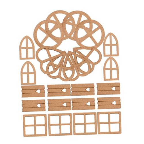 ARTSEWPLY 24 Stück Teiliges Holzscheiben mit Hohlmotiv Naturbelassene Holzchips für DIY Basteln und Dekoration Vielseitige Holzausschnitte zum Bemalen für Kreative Handwerksprojekte und von ARTSEWPLY