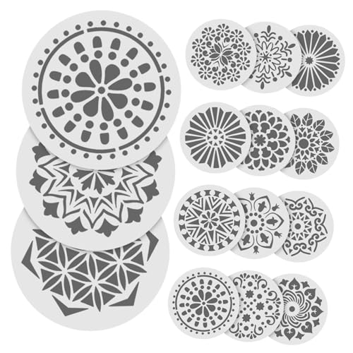 ARTSEWPLY 24 Stück Teiliges Mandala Schablonen für Malerei DIY Wandmalerei Blumenmotive Malvorlagen Wiederverwendbar Glatte Oberfläche Einfach zu Reinigen für Bastelprojekte und Dekoration ARTSEWPLY 24 Stück Teiliges Mandala Schablonen für Malerei DIY Wandmalerei Blumenmotive Malvorlagen Wiederverwendbar Glatte Oberfläche Einfach zu Reinigen für Bastelprojekte und Dekoration von ARTSEWPLY