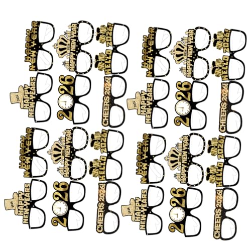 ARTSEWPLY 24 Stück Teiliges Year Party Brille Schwarz Gold Papierbrillen Kreative Foto Requisiten für Erwachsene und Jugendliche Festliche Silvesteraccessoires ARTSEWPLY 24 Stück Teiliges Year Party Brille Schwarz Gold Papierbrillen Kreative Foto Requisiten für Erwachsene und Jugendliche Festliche Silvesteraccessoires von ARTSEWPLY