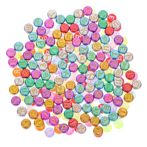 ARTSEWPLY 240Stücke Russische Alphabet Perlen Multifunktionale Acrylperlen für DIY Schmuckherstellung für Armbänder und Halsketten Buchstabenperlen pro Packung von ARTSEWPLY