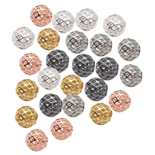 ARTSEWPLY 25 Stück Metallperlen für DIY Schmuckherstellung Verzierte Abstandshalterperlen Gold Silber Schwarz und Roségold für Armbänder und Handgemachte Bastelaccessoires ARTSEWPLY 25 Stück Metallperlen für DIY Schmuckherstellung Verzierte Abstandshalterperlen Gold Silber Schwarz und Roségold für Armbänder und Handgemachte Bastelaccessoires von ARTSEWPLY