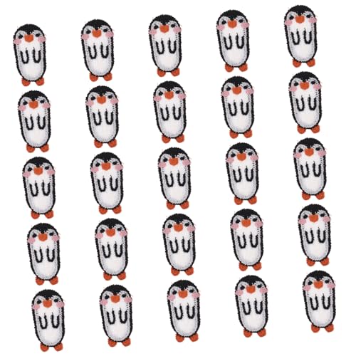 ARTSEWPLY 25Stücke Cartoon Pinguin Aufnäher Hochwertige DIY Stickerei Patches für Kleidung und Accessoires zum Aufnähen oder Bügeln Langlebig und Vielseitig Einsetzbar von ARTSEWPLY