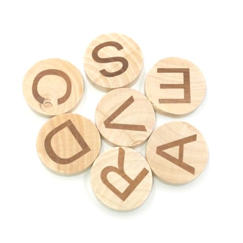 ARTSEWPLY 26 Stück Teiliges Holz Alphabet Runde Scheiben Dicke Umweltfreundliche Holzscheiben Alphabetstempel DIY Basteln Lernspielzeug von ARTSEWPLY