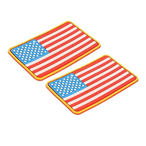 ARTSEWPLY 2Stücke Amerikanische Flagge DIY Patches für Kleidung Taschen und Rucksäcke Aufnäher mit Gelbem Rand zur Dekoration und Reparatur Einfach Anzubringen und Gestaltet von ARTSEWPLY