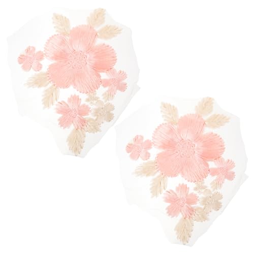 ARTSEWPLY 2Stücke Aufnäher zum Aufbügeln Bestickte Applikationen für Hochzeiten und Brautkleider Spitzenblumen Patches für DIY Kleidung und Accessoires von ARTSEWPLY