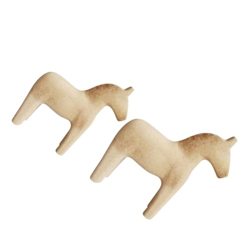 ARTSEWPLY 2Stücke Holzpferd Ornamente Lustige DIY Figuren Holz für Dekoration und Bastelmaterial für Projekte und Langlebig von ARTSEWPLY