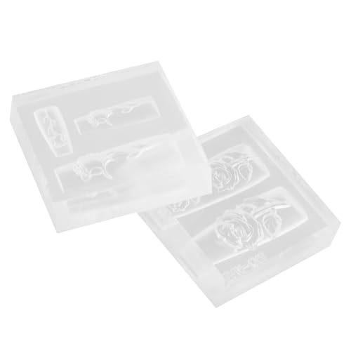 ARTSEWPLY 2Stücke Silikonform für Nagelkunst mit Blumenmotiven DIY Maniküre Gießform für Nageldekorationen für Nagelstudios und Heimprojekte von ARTSEWPLY