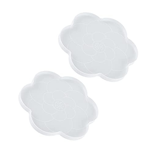 ARTSEWPLY 2Stücke Silikonform für Untersetzer und Plattenmatten DIY Gießform für Resin Kunsthandwerk Hohe für Designs und von ARTSEWPLY