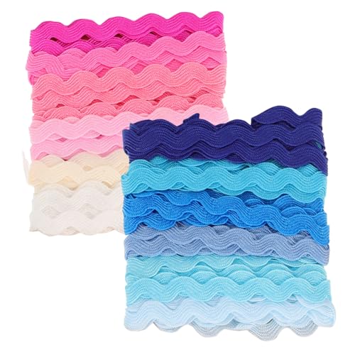 ARTSEWPLY 2Stücke Wellenband Mehrfarbiges Geschenkband für DIY Dekorationen Lebendige Farben für Party und Hochzeitsdekoration Basteln und ARTSEWPLY 2Stücke Wellenband Mehrfarbiges Geschenkband für DIY Dekorationen Lebendige Farben für Party und Hochzeitsdekoration Basteln und von ARTSEWPLY