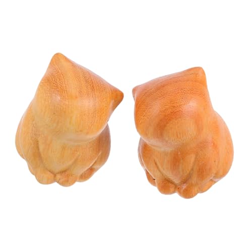 ARTSEWPLY 2stücke Handgeschnitztes Holzkatzenornament Kleine Katzenstatue Aus Holz Katzentischdeko Für Schlafzimmer Und Büro ARTSEWPLY 2stücke Handgeschnitztes Holzkatzenornament Kleine Katzenstatue Aus Holz Katzentischdeko Für Schlafzimmer Und Büro von ARTSEWPLY