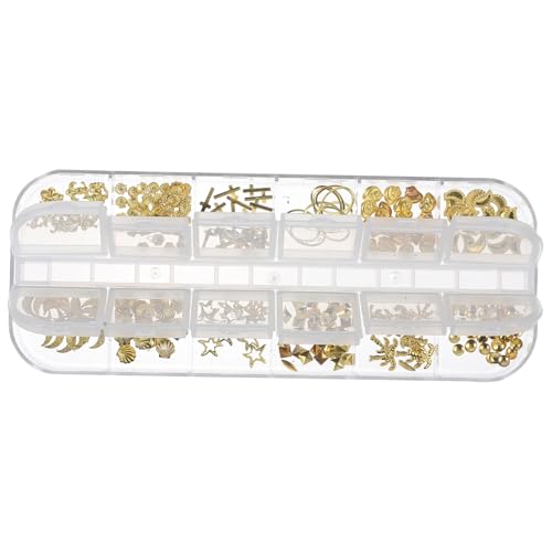 ARTSEWPLY 3 Box DIY Nagel Charms Metall Nail Art Sticker mit Verschiedenen Meeresmotiven Selbstklebend Glänzend pro Box Pack für Kreative Maniküre und Nagel Dekoration von ARTSEWPLY