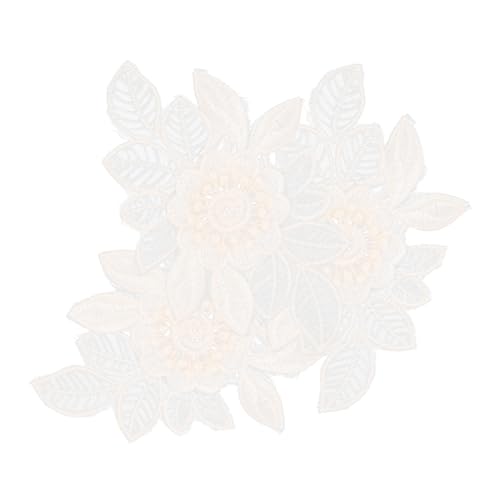ARTSEWPLY 3 Stück Blumen Spitzen Applikationen zum Aufnähen Bestickte DIY Flicken für Kleider Hautfreundlich Langlebig Dekorative Reparatur von Kleidung und Textilien von ARTSEWPLY