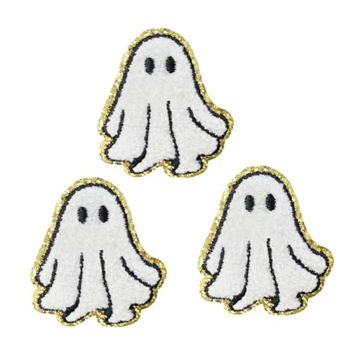ARTSEWPLY 3 Stück Halloween Geist Stoffaufnäher Weißer Gestickter Fleck mit Starkem Kleber für DIY Kleidung Reparatur und Verzierung Jacken Jeans Schuhe ARTSEWPLY 3 Stück Halloween Geist Stoffaufnäher Weißer Gestickter Fleck mit Starkem Kleber für DIY Kleidung Reparatur und Verzierung Jacken Jeans Schuhe von ARTSEWPLY