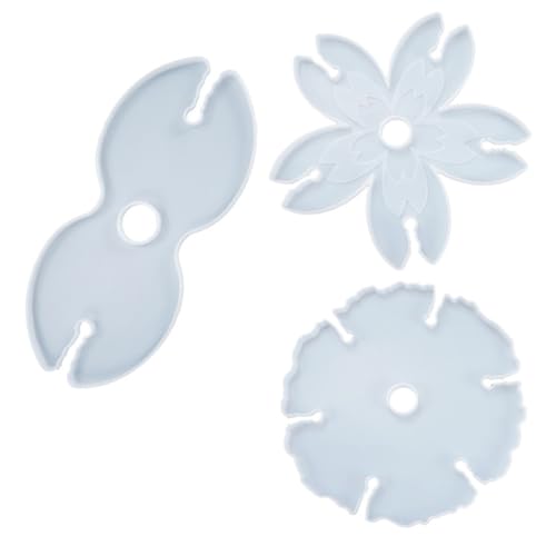 ARTSEWPLY 3 Stück Silikonform Teiliges Weinglashalter Flexibel Transparent Langlebig DIY Cup Mat Mold für Kreative Epoxidharz Schmuckherstellung und Individuelle Untersetzer Herstellung von ARTSEWPLY