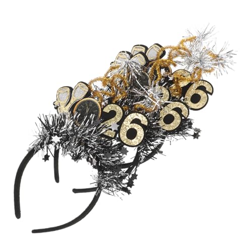 ARTSEWPLY 3 Stück Silvesterparty Kopfbedeckungen Neujahrs Haarnadel Neujahrs Papier Haarbänder Stirnbänder Für Silvester Neujahrsparty Kopfschmuck Frohes Jahr 2026 Neujahrs ARTSEWPLY 3 Stück Silvesterparty Kopfbedeckungen Neujahrs Haarnadel Neujahrs Papier Haarbänder Stirnbänder Für Silvester Neujahrsparty Kopfschmuck Frohes Jahr 2026 Neujahrs von ARTSEWPLY