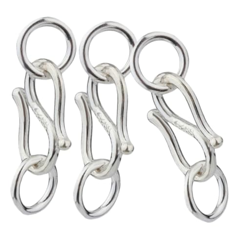 ARTSEWPLY 3 Stück Sterlingsilber Schmuckverschluss Teiliges mit Verbindungsring DIY Armbandverschluss Connector für Herren Damen Freundschaftsbänder Langlebig und Einfach zu Montieren von ARTSEWPLY