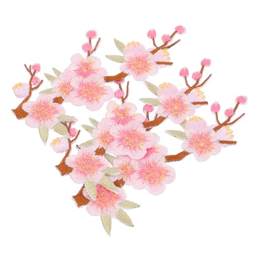 ARTSEWPLY 3 Stück Teiliges Bestickte Wintersweet Applikationen zum Aufbügeln und Aufnähen Handgefertigte Blumenstickerei Patches in Leuchtenden Farben Hautfreundlich und Langlebig für DIY von ARTSEWPLY