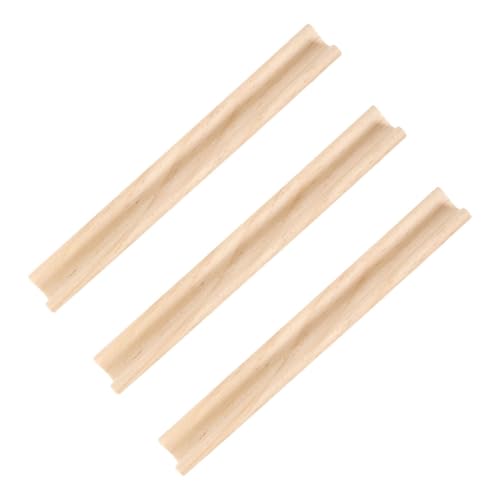 ARTSEWPLY 3 Stück Teiliges Holz fliesenhalter Natürliche Holzfarbe Robust Langlebig Rustikales Design Holztabletts für Buchstabenfliesen Mahjong Spielzubehör DIY Holzdekoration von ARTSEWPLY
