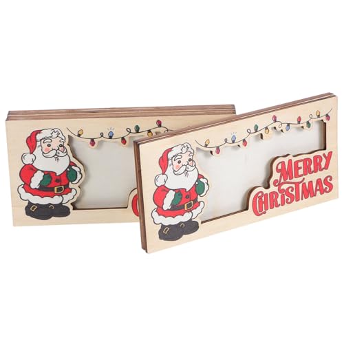 ARTSEWPLY 3 Stück Teiliges Weihnachts Geldhalter aus Holz Stabiles Cash Organizer mit Festlichem Design Multifunktionaler Karten und Bargeldhalter für Weihnachtsfeiern und Geschenkideen von ARTSEWPLY