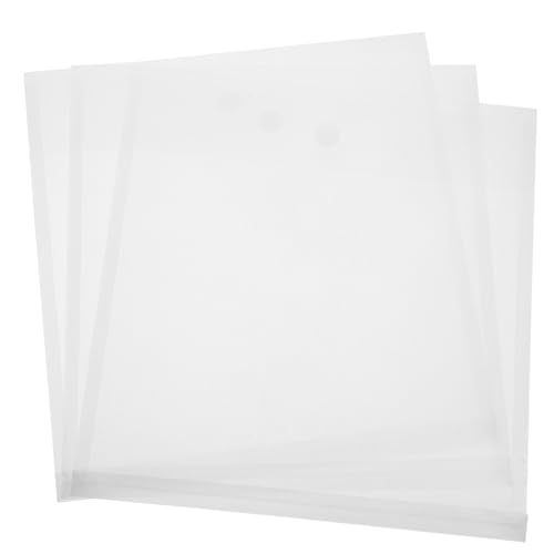 ARTSEWPLY 3 Stück Transparente Kunststoff umschläge mit Haken Schlaufenverschluss Sichere Dokumentenaufbewahrung Erweiterbare Ablage für Scrapbook papier und Wichtige Unterlagen von ARTSEWPLY