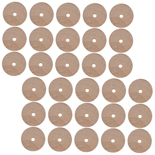 ARTSEWPLY 30 Stück Holzräder Kleine Runde Holzräder für Spielzeugautos und Bastelprojekte Durchmesser Zubehör für DIY Kreativität und Kinderhandwerk von ARTSEWPLY
