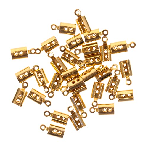 ARTSEWPLY 30 Stück Lederbandclip Armbinde Schnallen Für Halskette Schmuckverschlüsse Aus Metall Schmuckverschluss Armband Für Halskette Armbandmaterial Schmuckzubehör Rostfreier Stahl Golden ARTSEWPLY 30 Stück Lederbandclip Armbinde Schnallen Für Halskette Schmuckverschlüsse Aus Metall Schmuckverschluss Armband Für Halskette Armbandmaterial Schmuckzubehör Rostfreier Stahl Golden von ARTSEWPLY